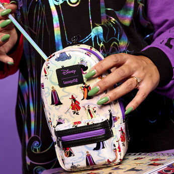 Disney Villains Iridescent All-Over Print Stationery Mini Backpack Pencil Case, Image 2