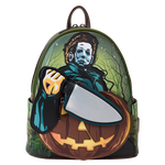 Halloween Michael Myers Pumpkin Glow Mini Backpack With Coin Bag, , hi-res view 1