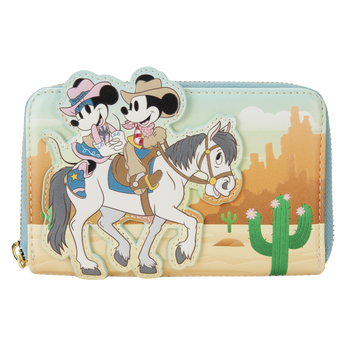 Western Mickey & Minnie Zip Around Wallet, Image 1