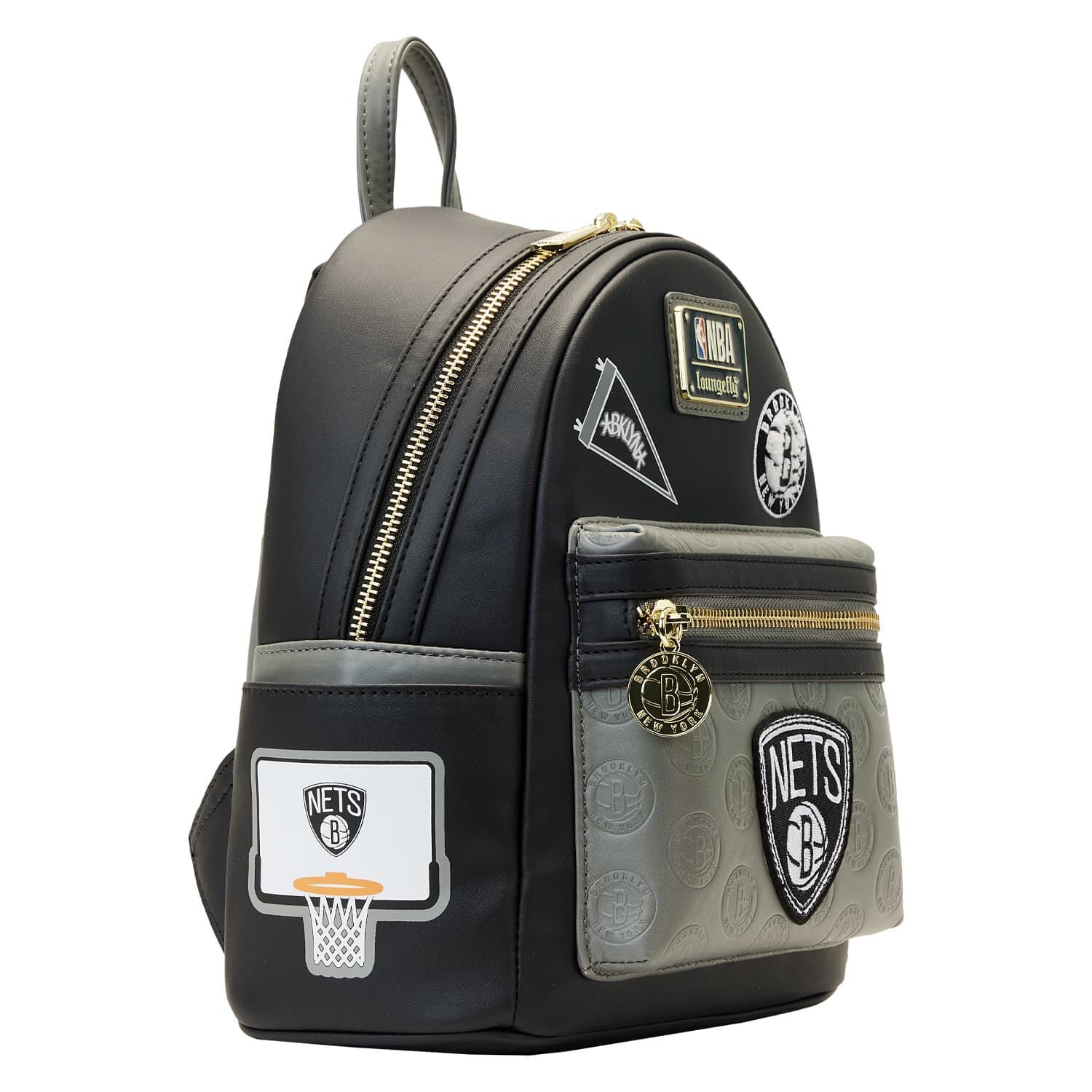 NBA Brooklyn Nets Patch Icons Mini Backpack | Loungefly