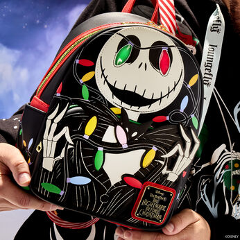 The Nightmare Before Christmas Jack Wrapped In Lights Light Up Glow Mini Backpack, Image 2