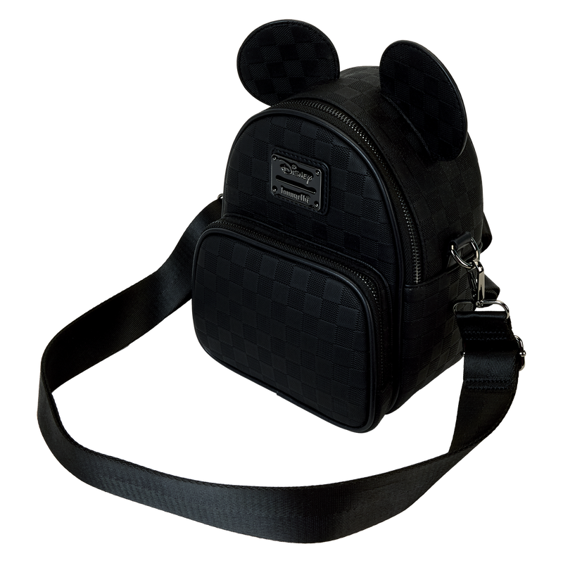 Loungefly ミッキーマウス トップハンドルバッグ 2WAY Mickey Mouse Checkered Texture Convertible Mini Backpack