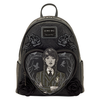 Wednesday Black Roses Mini Backpack, Image 1