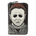 Halloween Michael Myers Glow Mask Cosplay Zip Around Wallet, , hi-res view 1