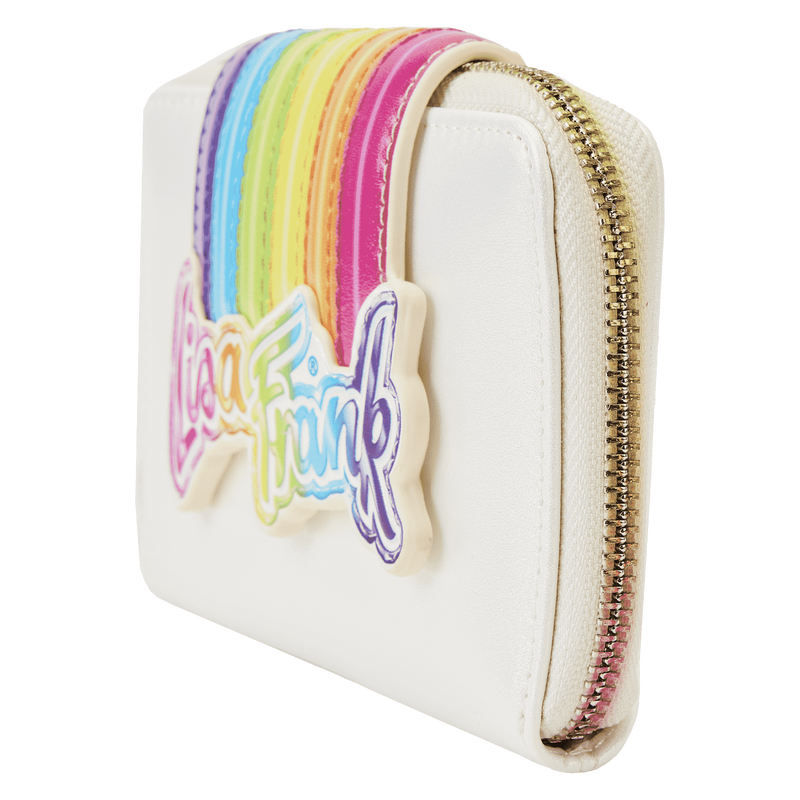 Loungefly Lisa Frank Rainbow Logo Pearlescent Zip Around Wallet :  : Clothing, Shoes & Accessories