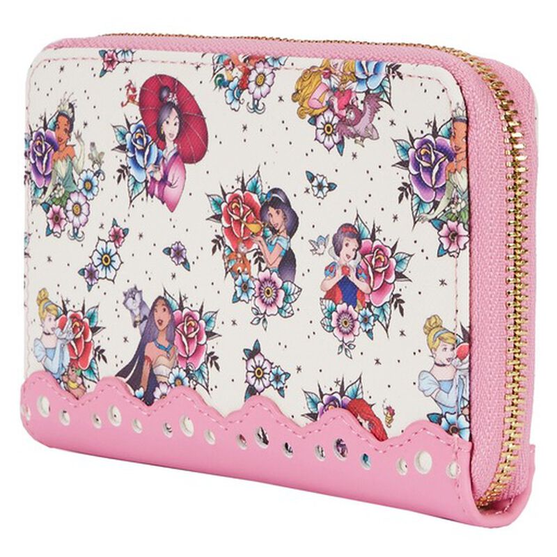 Disney Princess Floral Tattoo Zip Around Wallet, , hi-res view 5