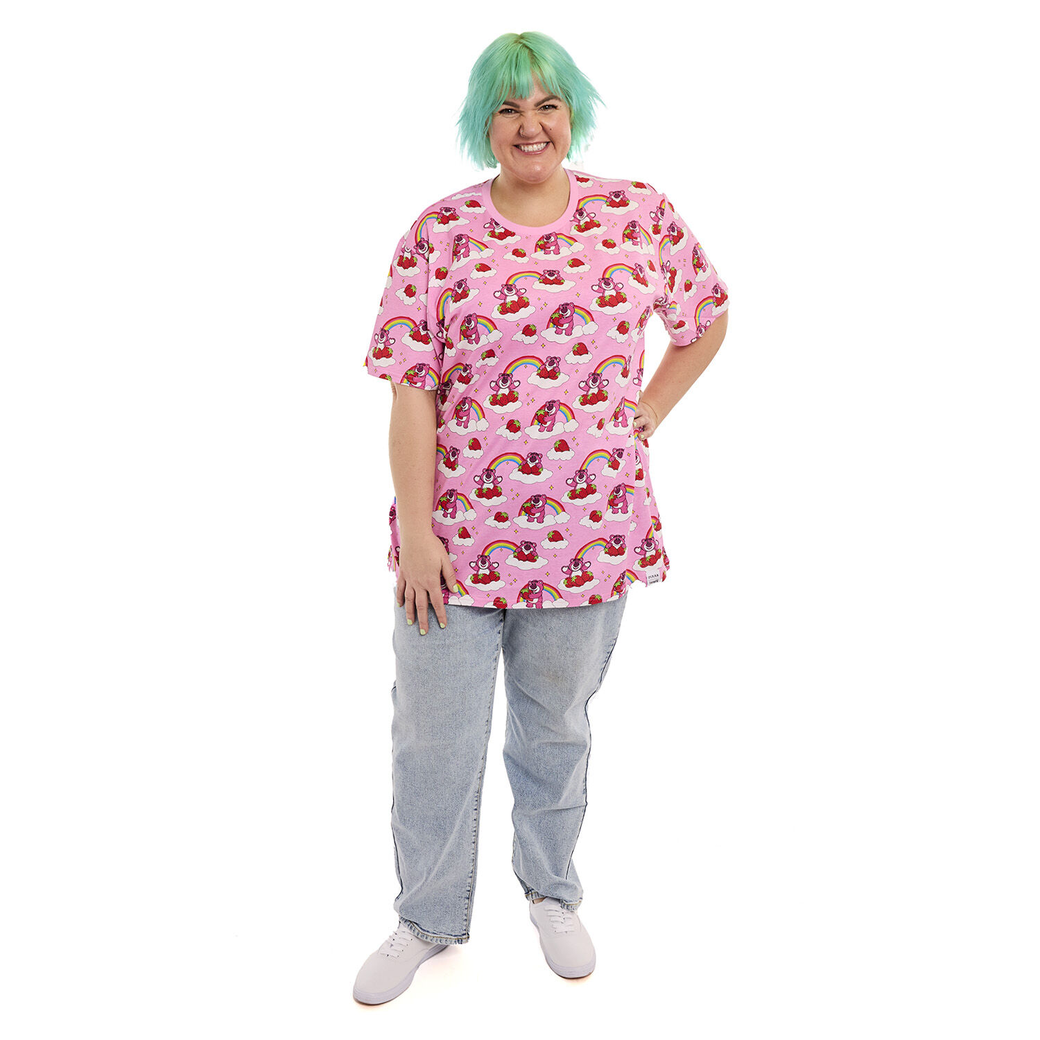 Toy Story Lotso Rainbow All-Over Print Unisex Tee | Loungefly