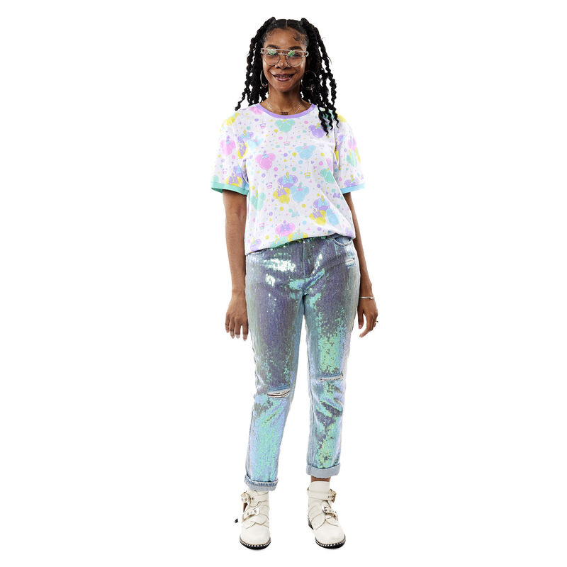 Mickey & Friends Birthday Celebration All-Over Print Unisex Ringer Tee , , hi-res view 9