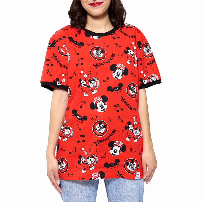 Disney100 Mouseketeers All-Over Print Unisex Ringer Tee , , hi-res view 1
