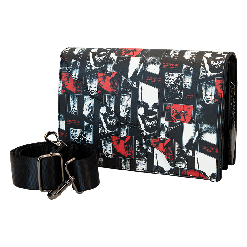 I Heart Horror It Pennywise Glow Crossbody Bag, , hi-res view 5