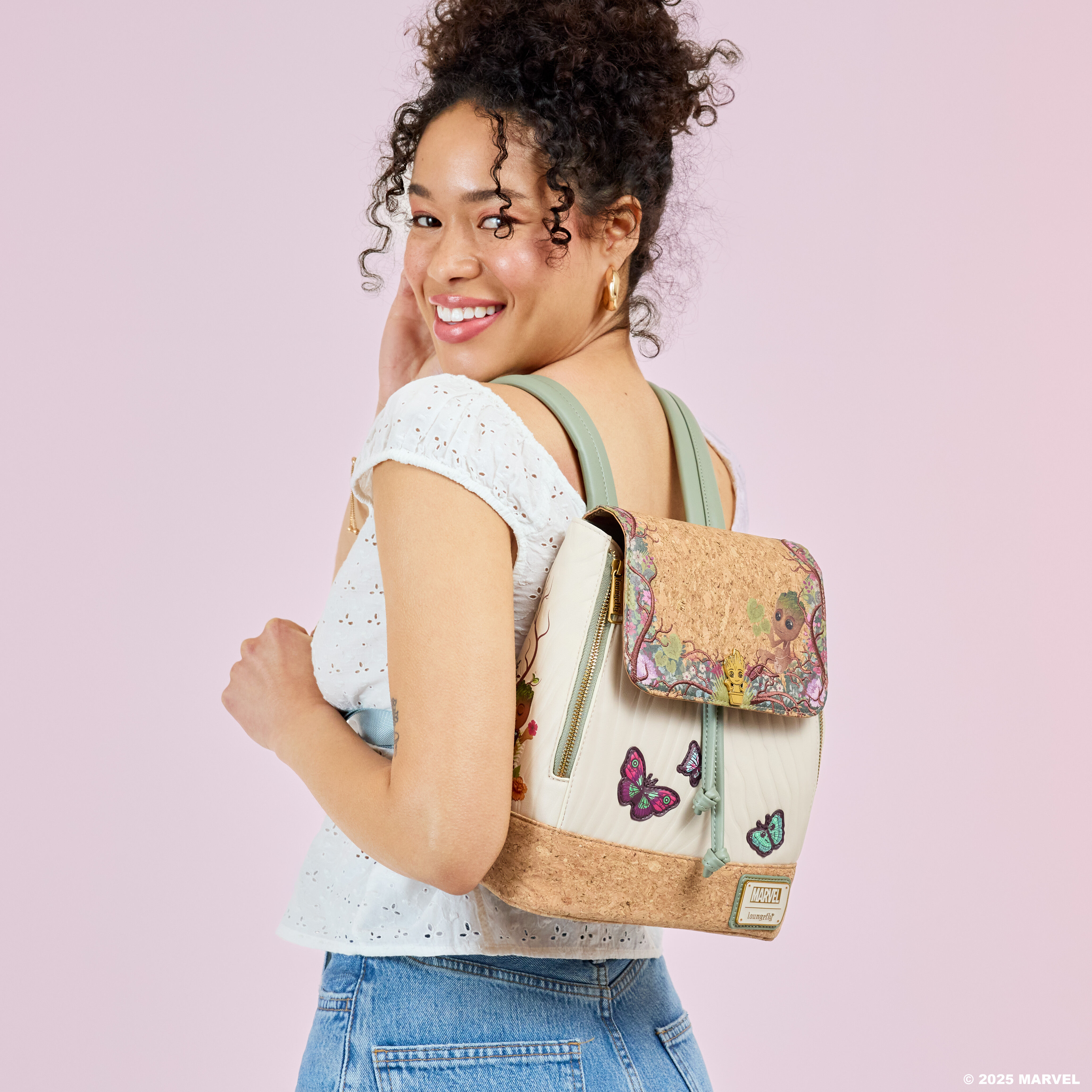 Guardians of the Galaxy Floral Groot Drawstring Mini Backpack