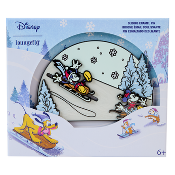 Mickey & Friends Winter Wonderland 3" Collector Box Sliding Pin, Image 1