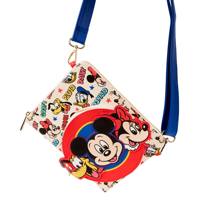 Mickey & Friends Classic All-Over Print Refillable Stationery Zip Around Crossbody Journal, , hi-res view 5
