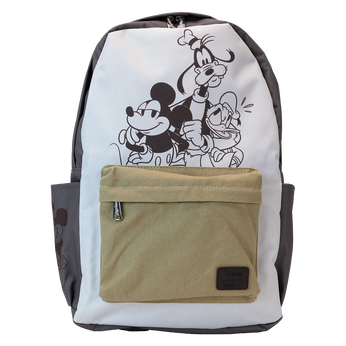Mickey & Friends Canvas Nylon Full-Size Backpack, Image 1