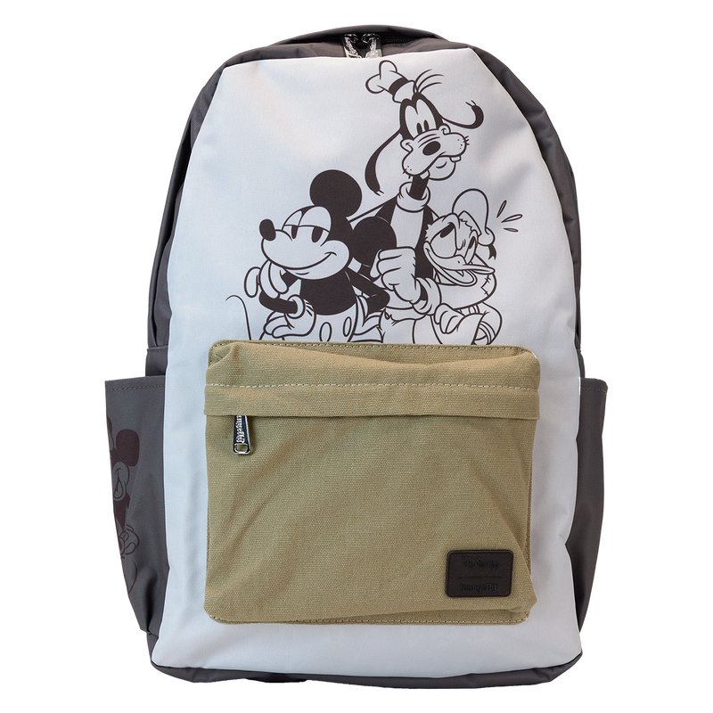 Mickey & Friends Canvas Nylon Full-Size Backpack, , hi-res view 1