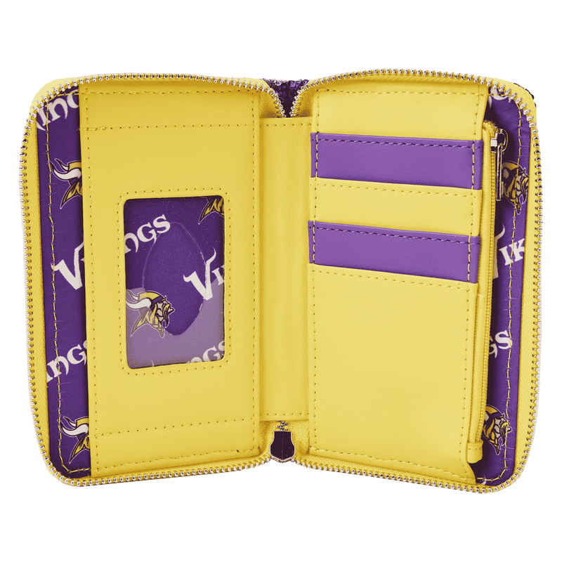NFL Minnesota Vikings Sequin Zip Around Wallet, , hi-res view 4