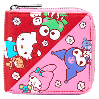 Sanrio Hello Kitty & Friends Color Block Zip Around Wallet, Image 1