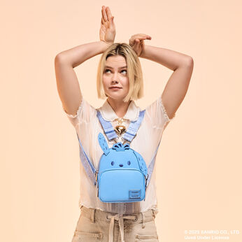 Sanrio Pochacco Monochrome Cosplay Convertible Mini Backpack & Crossbody Bag, Image 2