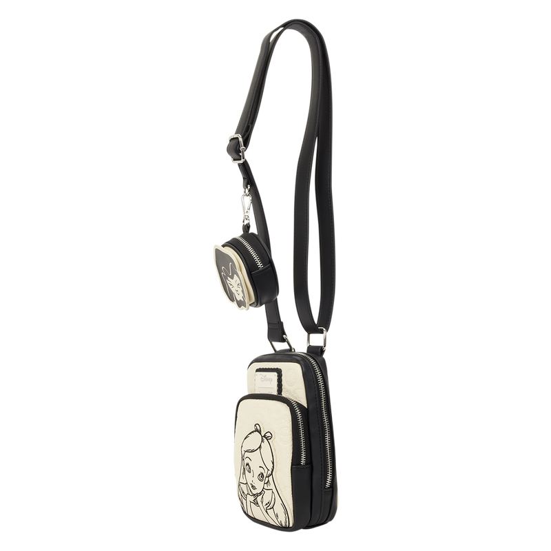 Alice in Wonderland Cell Phone Sling Crossbody Bag with Coin Bag, , hi-res view 4