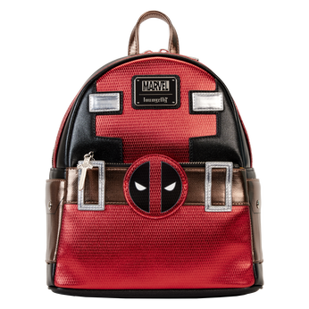 Marvel Metallic Deadpool Cosplay Mini Backpack, Image 1