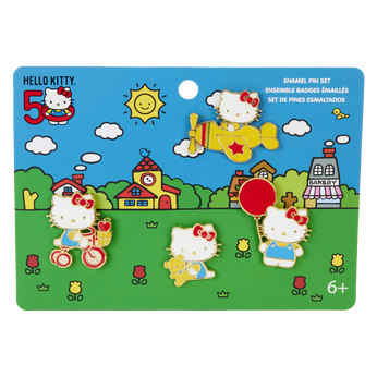 Sanrio Hello Kitty 50th Anniversary 4-Piece Pin Set , Image 1