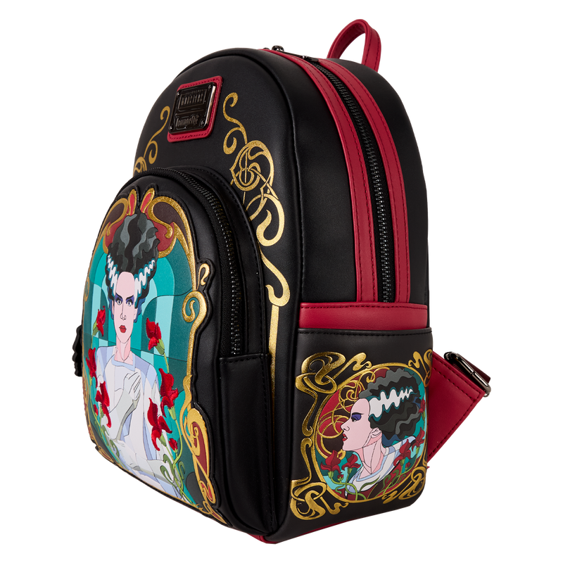 Universal Monsters The Bride Of Frankenstein Stained Glass Mini Backpack, , hi-res view 4