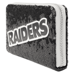 NFL Las Vegas Raiders Sequin Zip Around Wallet, , hi-res view 2