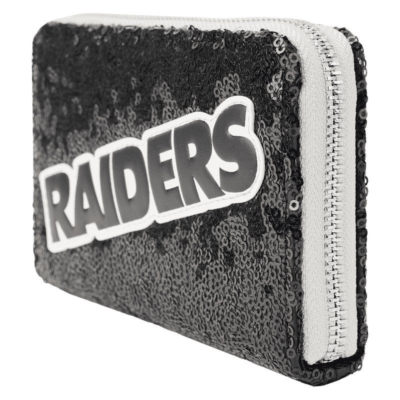 NFL Las Vegas Raiders Sequin Zip Around Wallet, , hi-res view 2