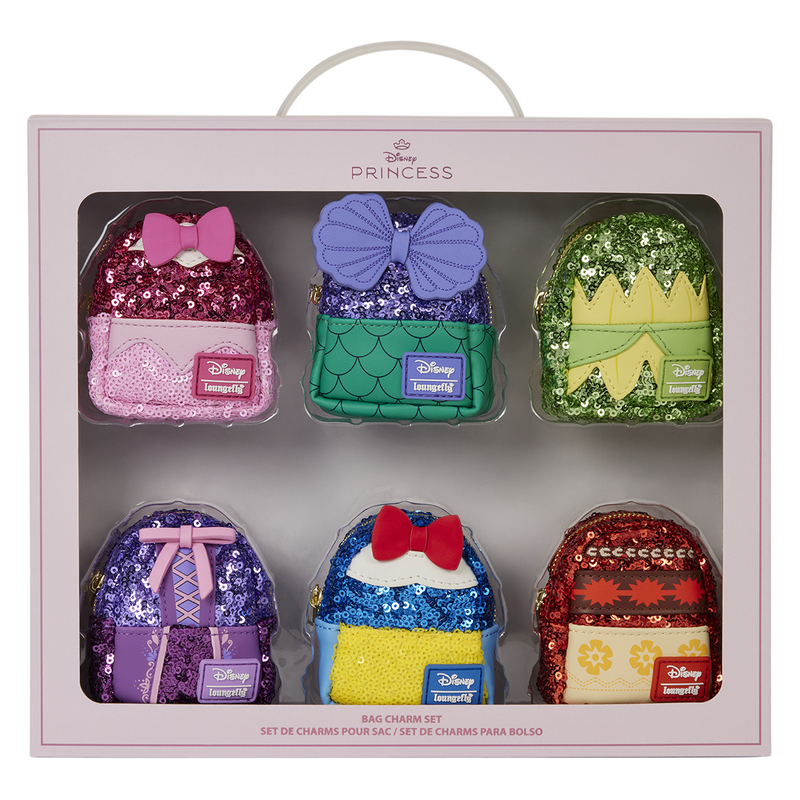 Disney Princess Exclusive Sequin Cosplay Mini Backpack Keychain Charm Set 1, , hi-res view 1
