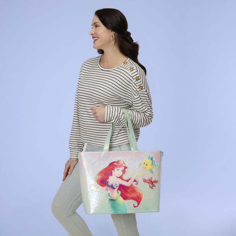 The Little Mermaid Ariel, Flounder, & Sebastian Tote Bag with Coin Bag LFlifestyle1 view 2