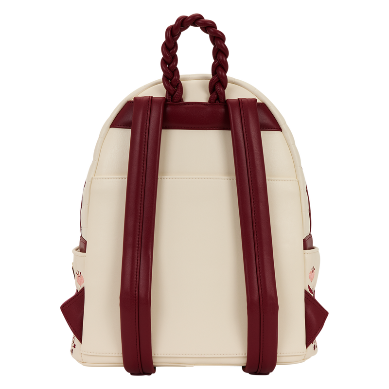 Loungefly Cream & Red Floral Mini Backpack, , hi-res view 4