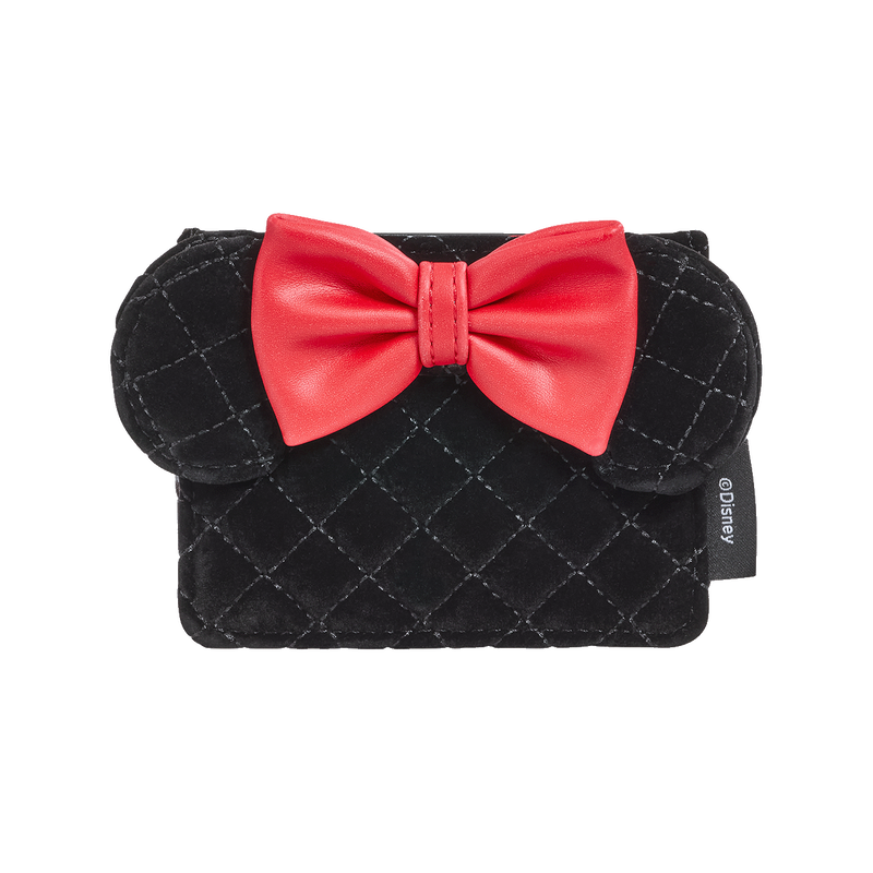 Minnie Mouse Quilted Velvet Cardholder, , hi-res view 1