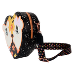 Mickey & Minnie Floral Ghost Figural Heart Glow Crossbody Bag, , hi-res view 5