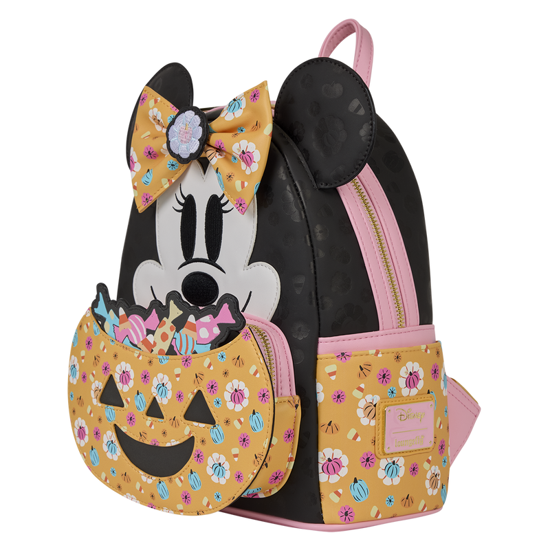 Minnie Mouse Cosplay Floral Pumpkin Glow Candy Corn-Scented Mini Backpack, , hi-res view 5