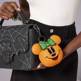 Minnie Mouse Pumpkin Keychain Charm, , hi-res view 2