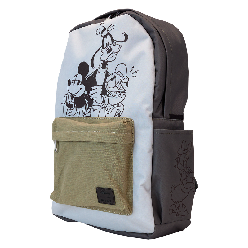 Mickey & Friends Canvas Nylon Full-Size Backpack, , hi-res view 4