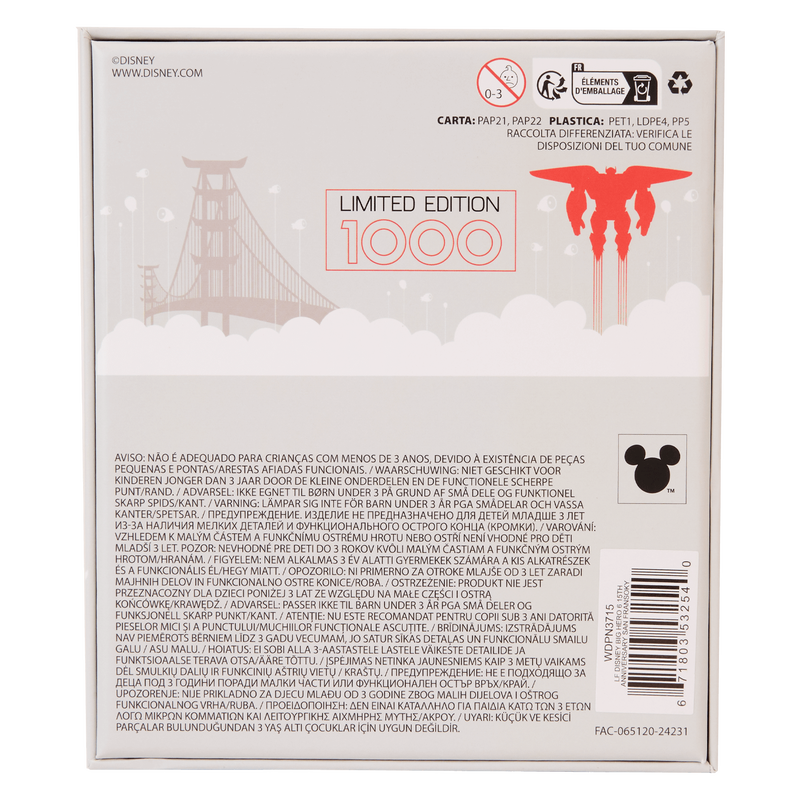 Big Hero 6 10th Anniversary Baymax San Fransokyo Love 3" Collector Box Sliding Pin, , hi-res view 4