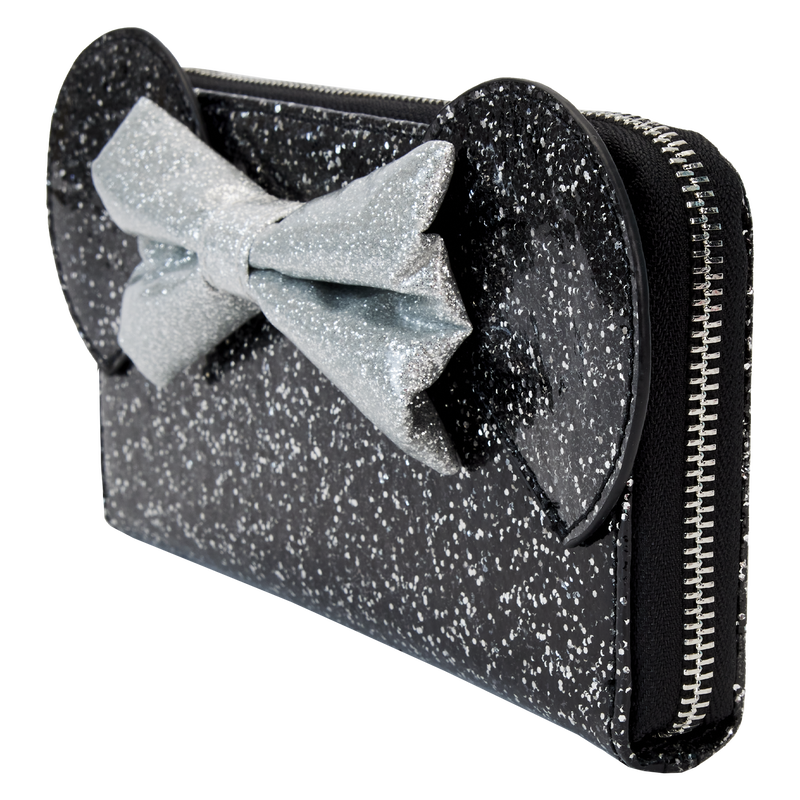 Minnie Mouse Exclusive Happy New Year Glitter Zip Around Wristlet Wallet