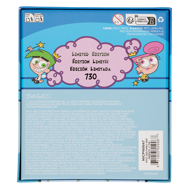 NYCC Limited Edition The Fairly OddParents Lenticular 3" Collector Box Pin, , hi-res view 7