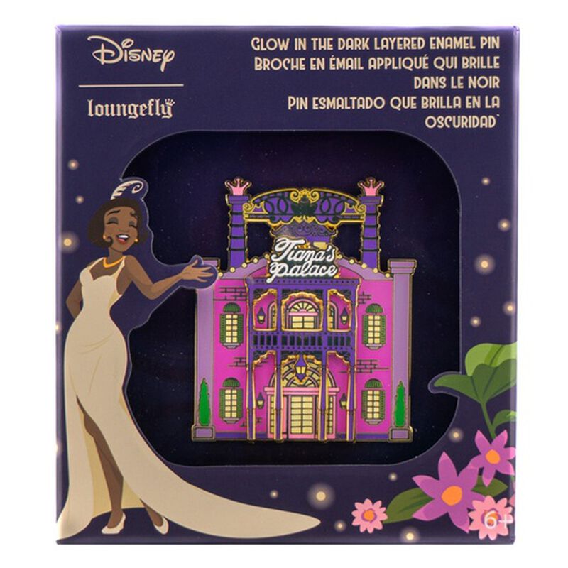Disney Princess Tiana's Palace Collector Box Glow in the Dark Layered Enamel Pin, , hi-res view 1