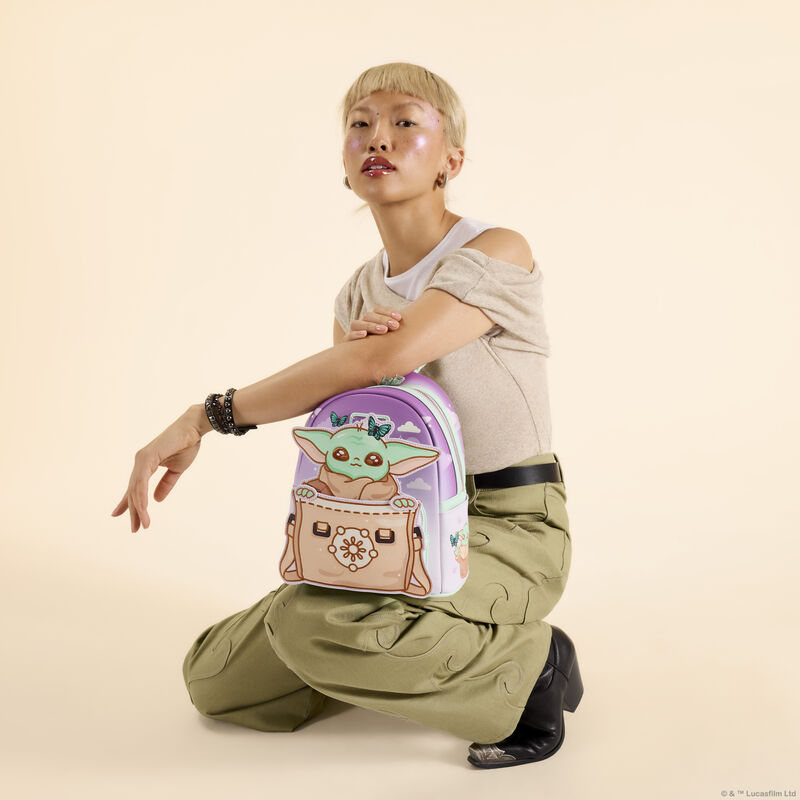 The Mandalorian Grogu Butterfly Mini Backpack | Loungefly display picture 3