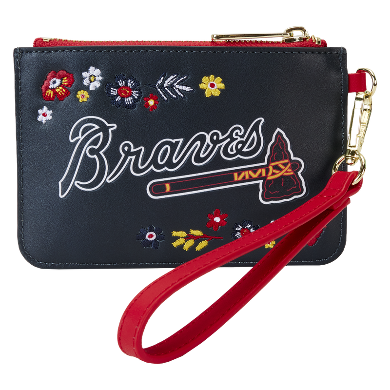 MLB Atlanta Braves Floral Card Holder Wristlet Clutch, , hi-res view 1