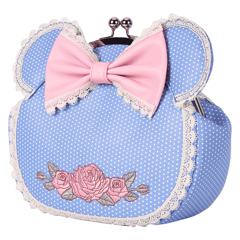 Minnie Mouse Floral and Lace Kisslock Crossbody Bag, , hi-res view 4