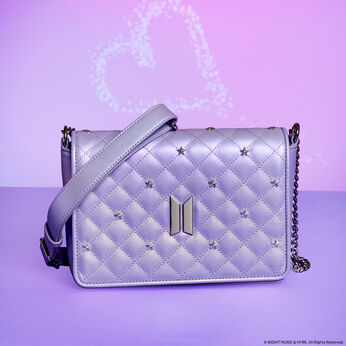 Funko Pop! By Loungefly BTS Logo Iridescent Purple Crossbody Bag, Image 2