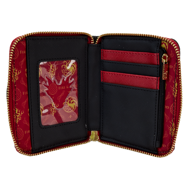 House of the Dragon All-Over Print House Targaryen Sigil Zip Around Wallet, , hi-res view 6
