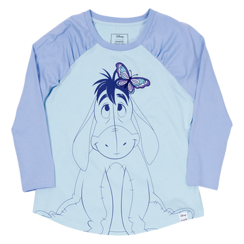 Winnie The Pooh Eeyore Unisex Raglan Tee, Image 1