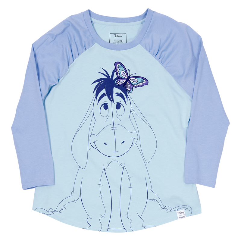 Winnie The Pooh Eeyore Unisex Raglan Tee, , hi-res view 1