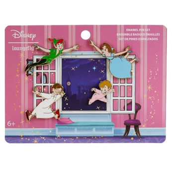 Peter Pan 70th Anniversary You Can Fly 4pc Pin Set, Image 1