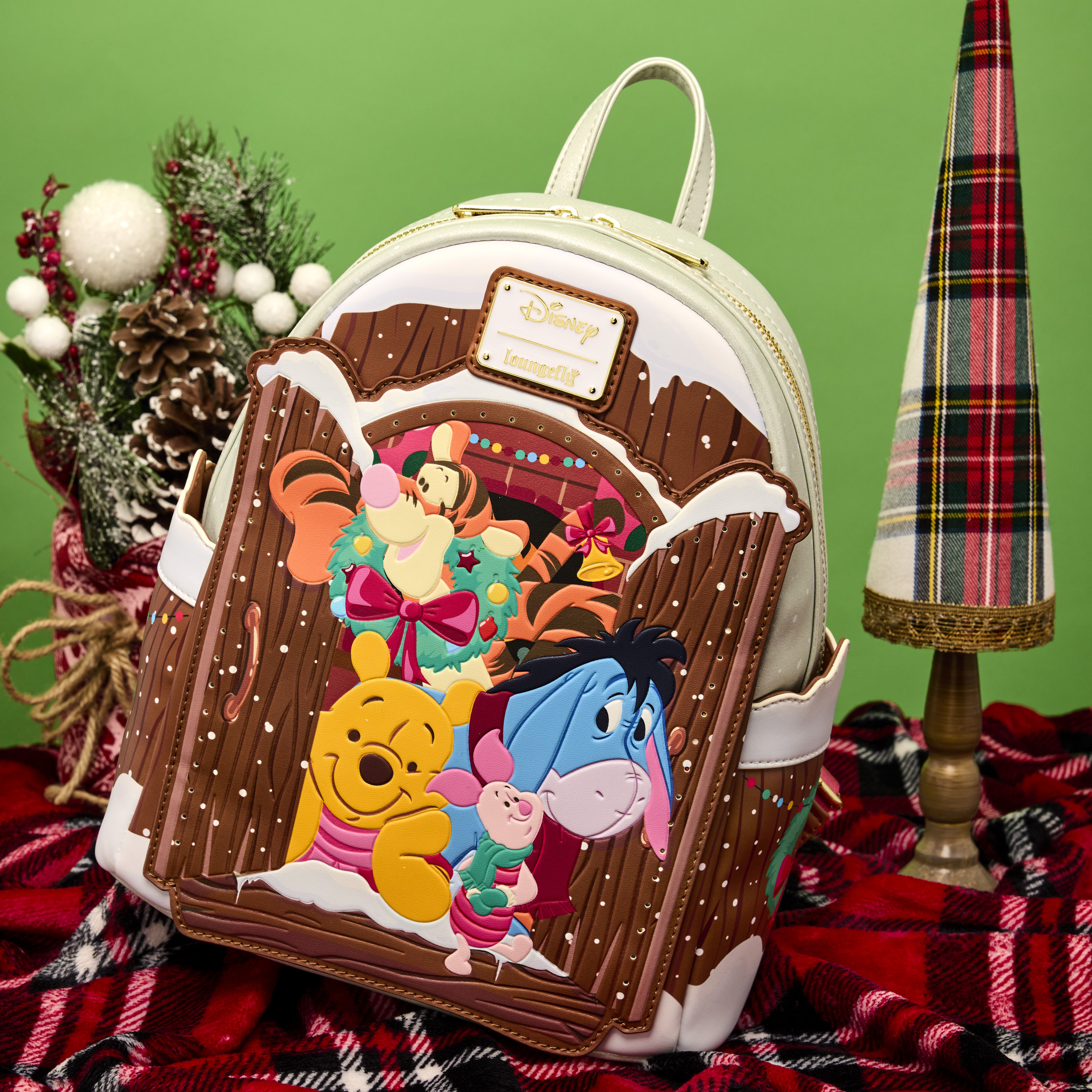 Winnie The Pooh Friends Christmas Greetings Light Up Mini Backpack
