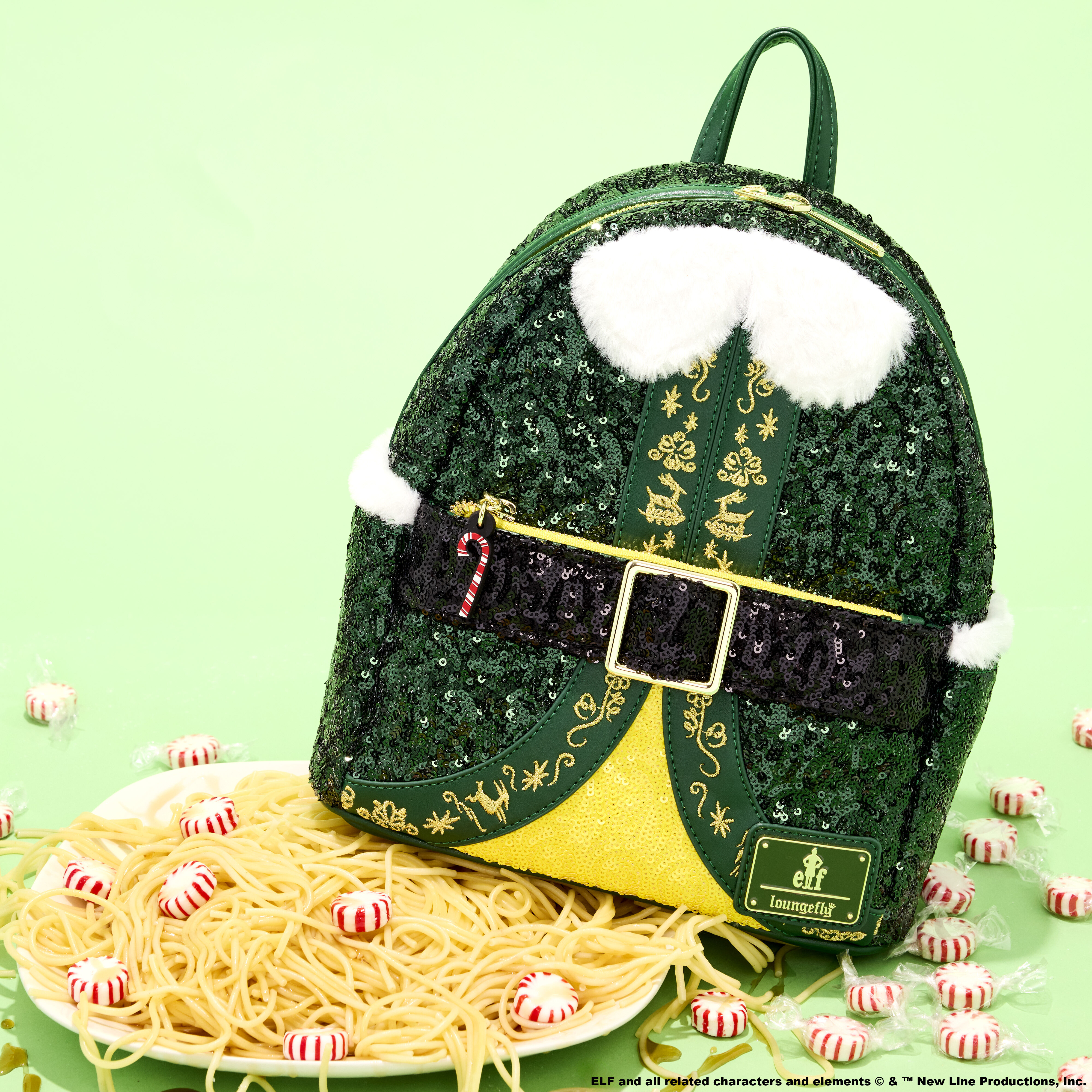 Buy Elf Buddy Sequin Cosplay Mini Backpack at Loungefly